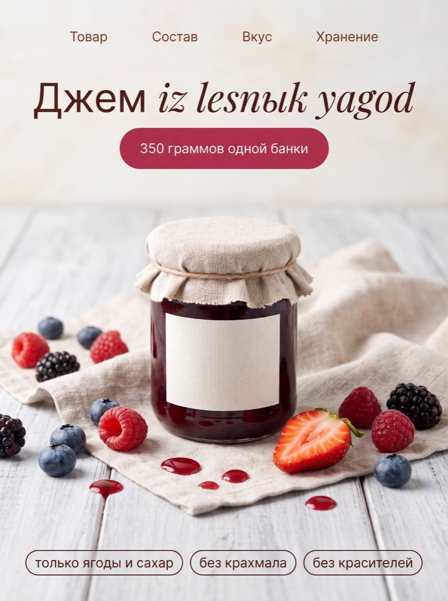 Свежий рынок — шаблон карточки товара, категория «Продукты»