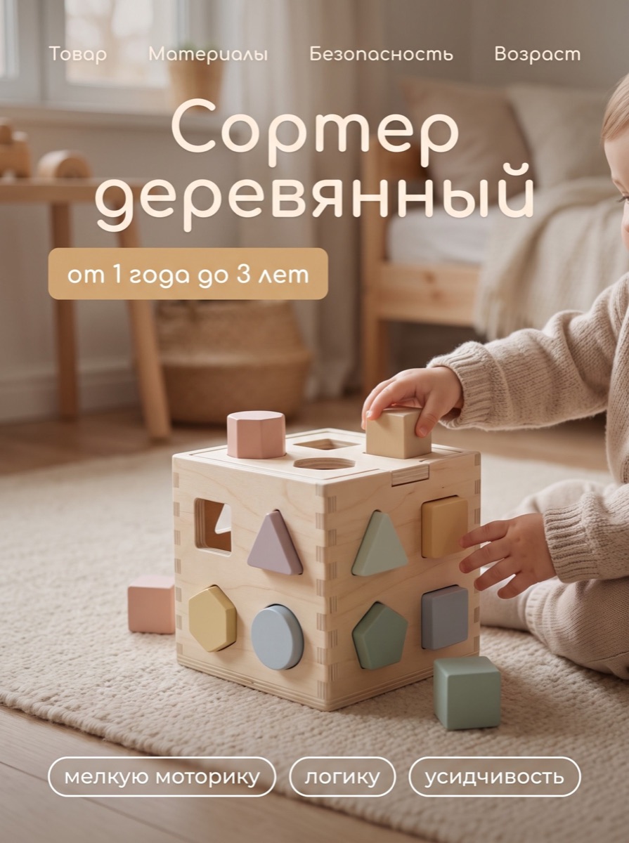Момент игры — шаблон карточки товара, категория «Детские товары»