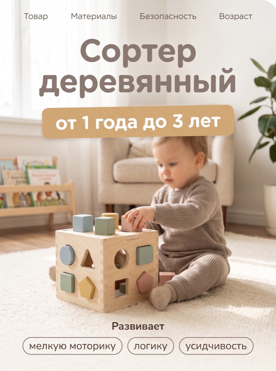 Момент игры — шаблон карточки товара, категория «Детские товары»