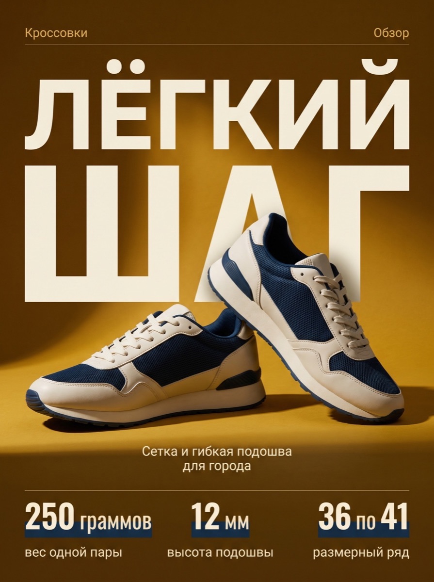 Контрастный лукбук — шаблон карточки товара, категория «Одежда и обувь»